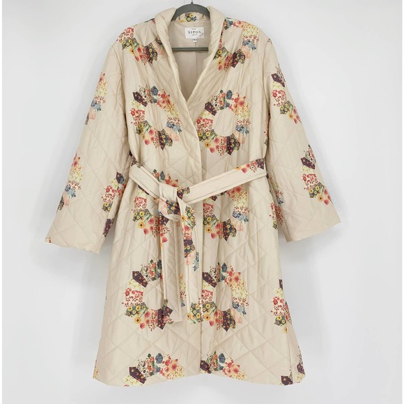 Samantha Sipos Jackets & Blazers - Samantha Sipos | Quilted Sunburst Cottagecore Belted Coat, L